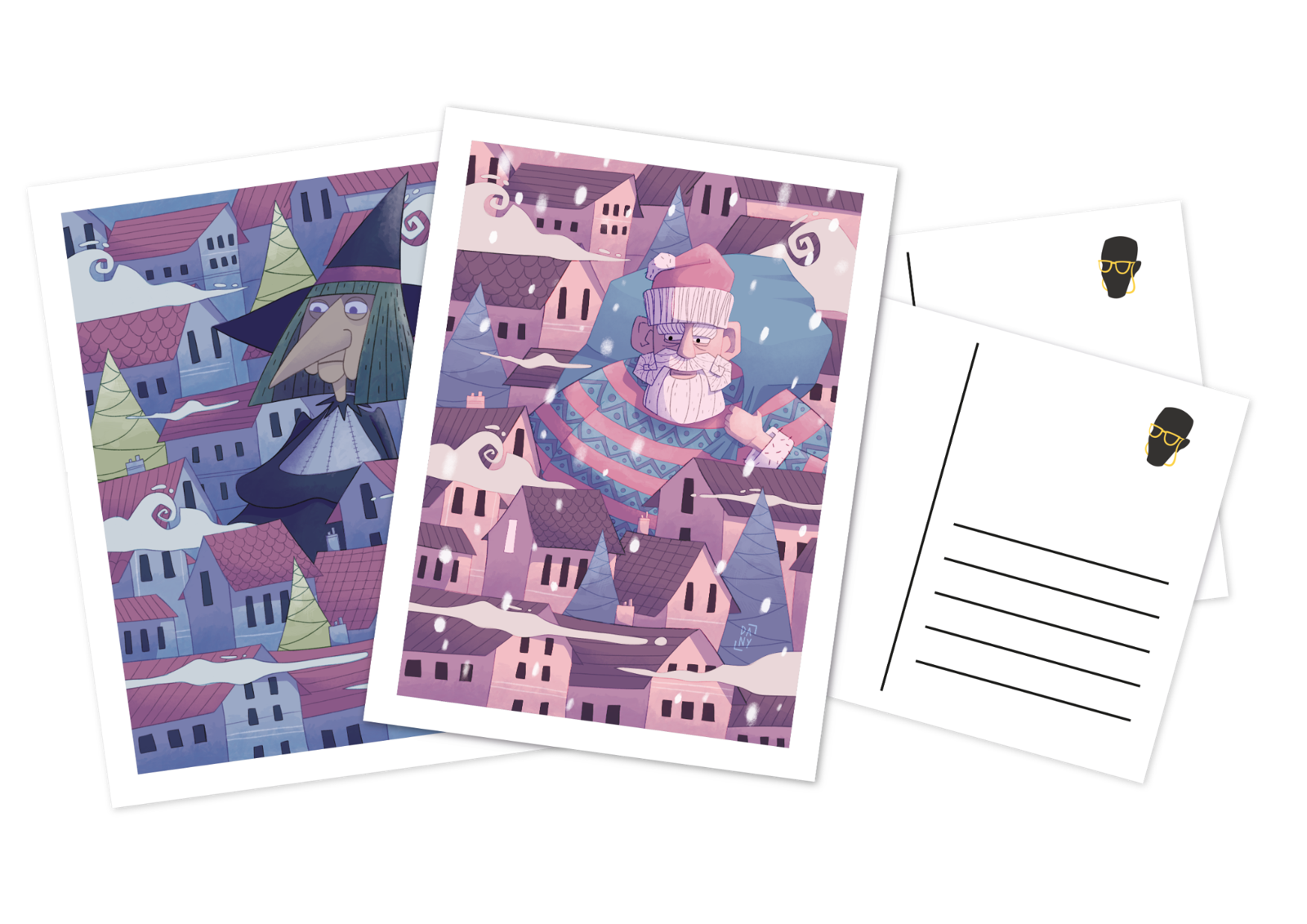 mockup-cartoline-natale2024-daniele-bodei-web Mockup illustrazione digitale per aziende